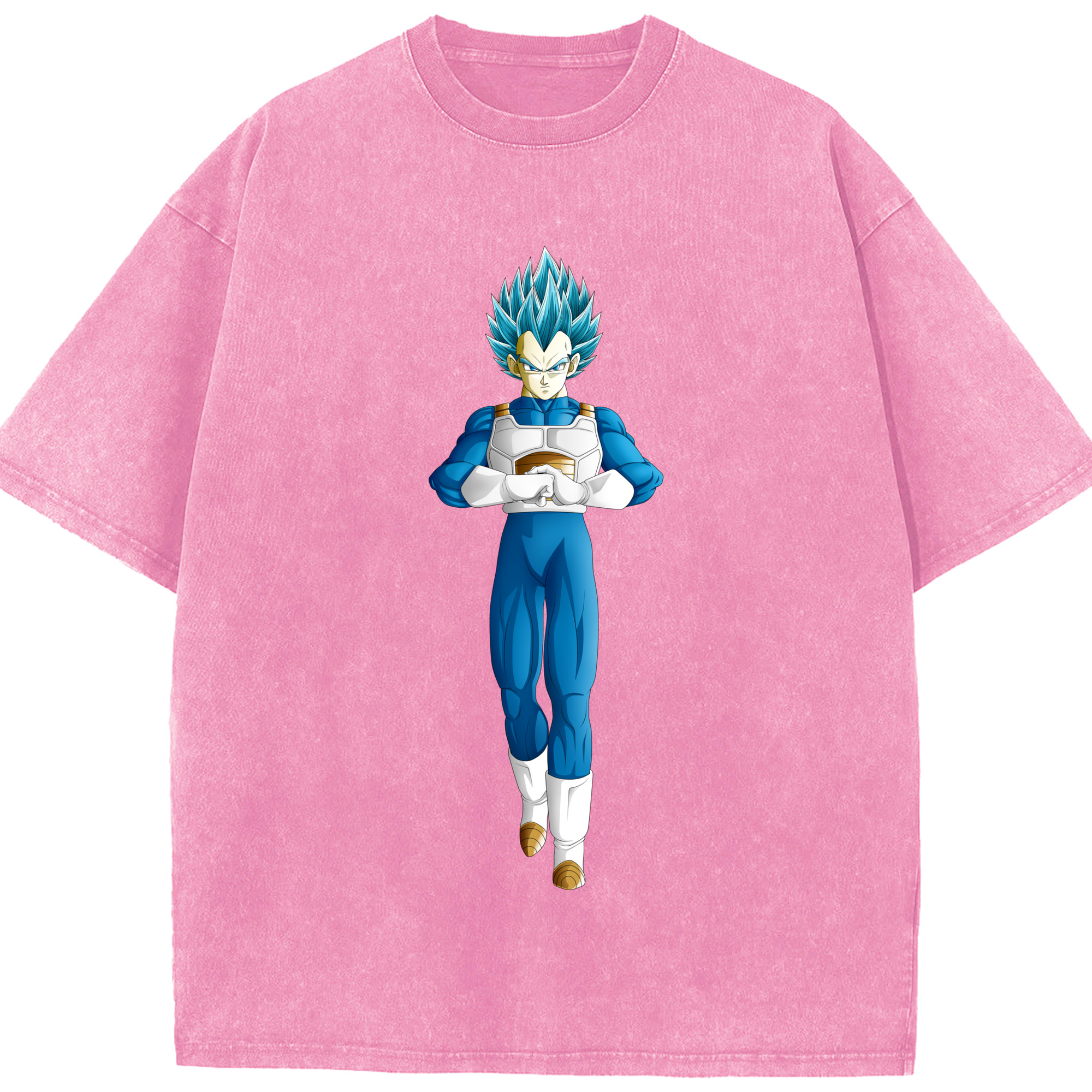 （画像用） ドラゴンボール ベジータ四世（Bejīta Yonsei）DRAGON BALL Vegeta IV 綿100% ヴィンテージ風 半袖Tシャツ（フロントプリント）